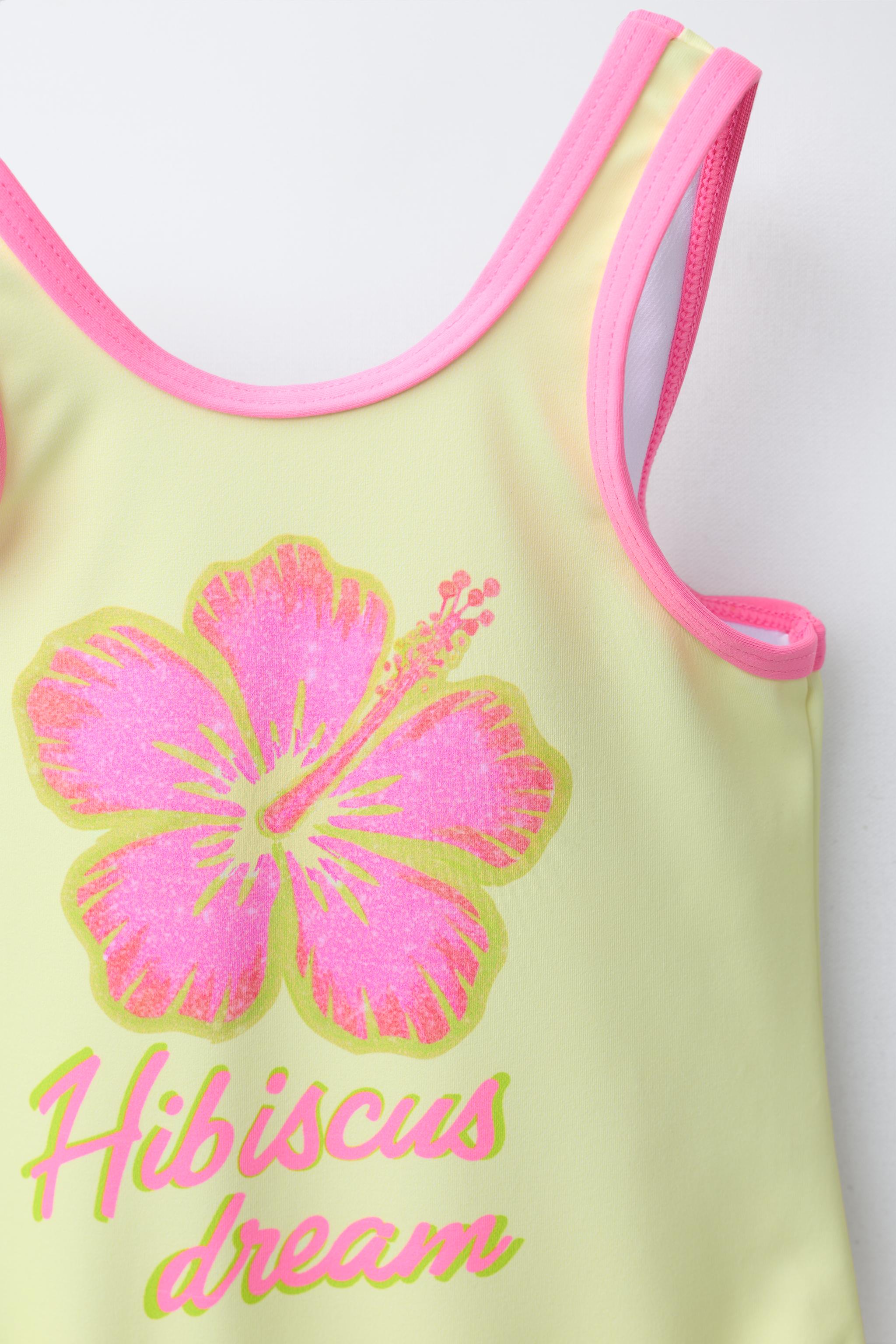 2-6 YEARS/ HIBISCUS FLOWER SWIMSUIT
